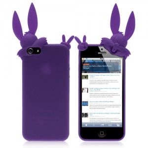 Bunny iPhone 5 silicone case - Purple back cover