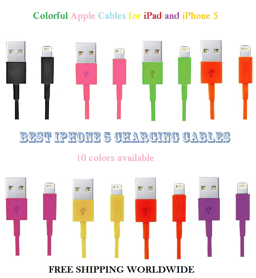apple charging cables for iphone 5 and ipad