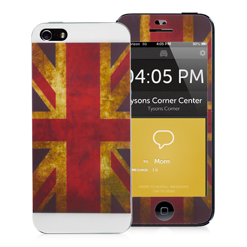 U.K Flag Pattern Tempered Glass Film for iPhone 5 & iPhone 5S 