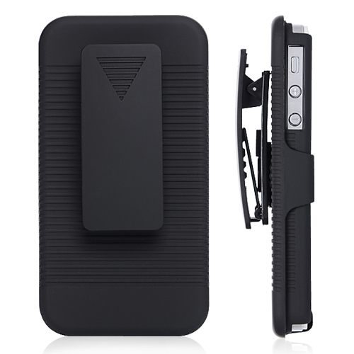 180-Degree Rotating Holster Clip iPhone 4 & 4S Case - Black