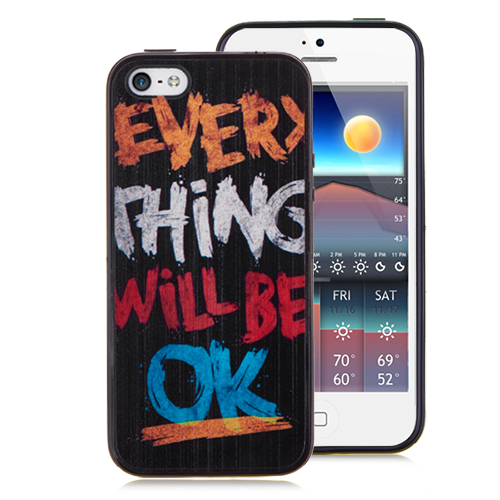 Matt Letters Print Hard Back Cover for iPhone 5 & 5S