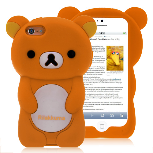 Rilakkuma Bear Silicone Case For iPhone 5
